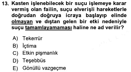 Vergi Ceza Hukuku 2017-2018 3 Ders Sınavı - 13. soru