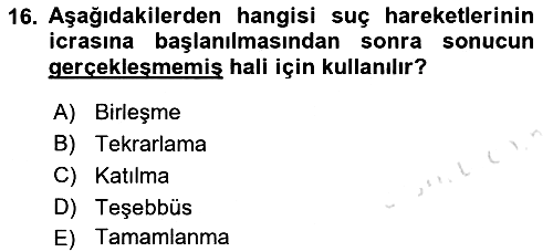 Vergi Ceza Hukuku 2018-2019 3 Ders Sınavı - 16. soru