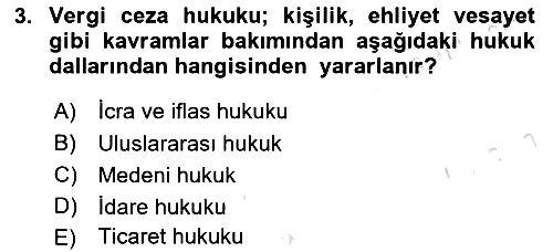 Vergi Ceza Hukuku 2021-2022 Ara Sınav - 3. soru