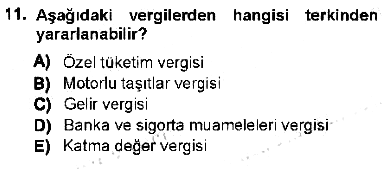 Vergi Ceza Hukuku 2012-2013 Dönem Sonu Sınavı - 11. soru