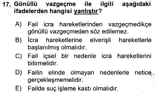 Vergi Ceza Hukuku 2015-2016 Dönem Sonu Sınavı - 17. soru