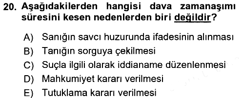 Vergi Ceza Hukuku 2016-2017 Dönem Sonu Sınavı - 20. soru