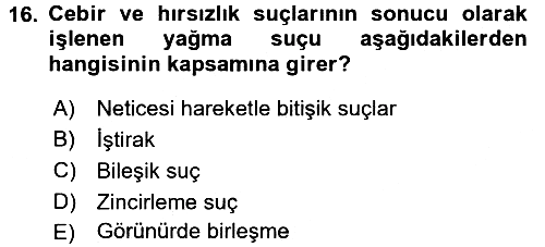 Vergi Ceza Hukuku 2017-2018 Dönem Sonu Sınavı - 16. soru