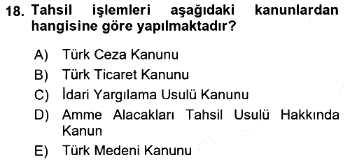 Vergi Ceza Hukuku 2018-2019 Dönem Sonu Sınavı - 18. soru