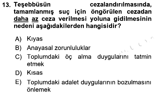 Vergi Ceza Hukuku 2019-2020 Dönem Sonu Sınavı - 13. soru