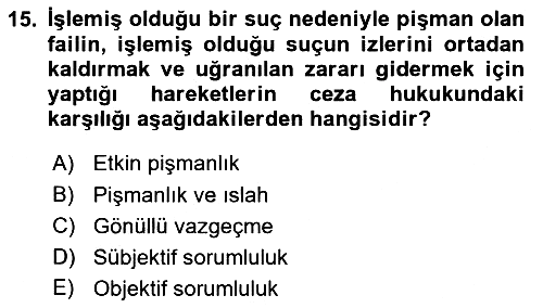 Vergi Ceza Hukuku 2019-2020 Dönem Sonu Sınavı - 15. soru
