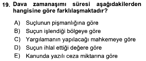 Vergi Ceza Hukuku 2021-2022 Dönem Sonu Sınavı - 19. soru