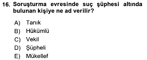 Vergi Ceza Hukuku 2022-2023 Dönem Sonu Sınavı - 16. soru