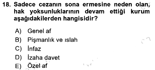 Vergi Ceza Hukuku 2022-2023 Dönem Sonu Sınavı - 18. soru