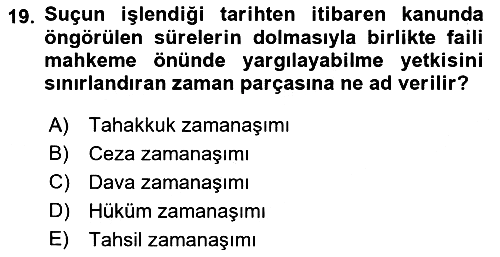 Vergi Ceza Hukuku 2022-2023 Dönem Sonu Sınavı - 19. soru