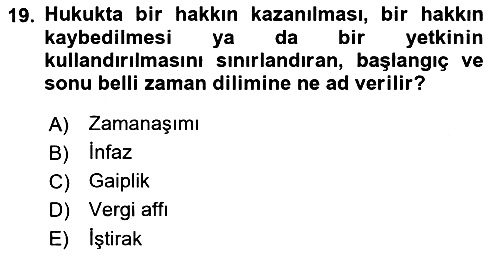 Vergi Ceza Hukuku 2023-2024 Dönem Sonu Sınavı - 19. soru