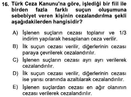 Vergi Ceza Hukuku 2024-2025 Dönem Sonu Sınavı - 16. soru