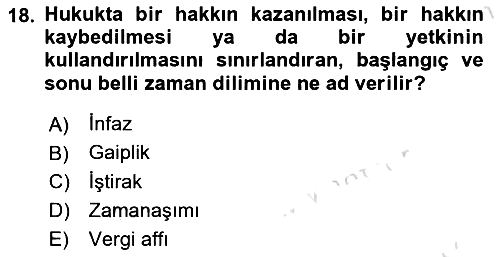 Vergi Ceza Hukuku 2024-2025 Dönem Sonu Sınavı - 18. soru