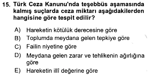 Vergi Ceza Hukuku 2023-2024 Yaz Okulu Sınavı - 15. soru