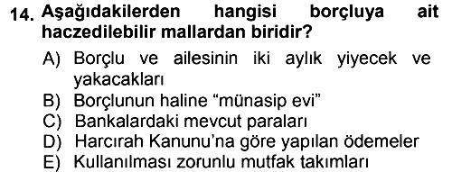 Vergi İcra Hukuku 2012-2013 Ara Sınav - 14. soru