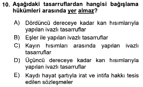 Vergi İcra Hukuku 2023-2024 Ara Sınav - 10. soru