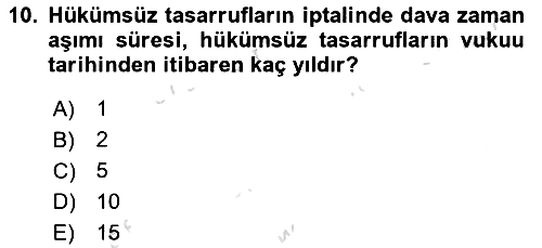 Vergi İcra Hukuku 2024-2025 Ara Sınav - 10. soru