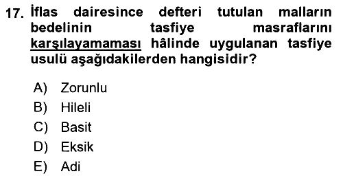Vergi İcra Hukuku 2022-2023 Yaz Okulu Sınavı - 17. soru