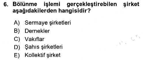 Vergi İcra Hukuku 2023-2024 Yaz Okulu Sınavı - 6. soru