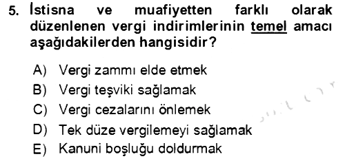 Vergi Planlaması 2021-2022 Ara Sınav - 5. soru