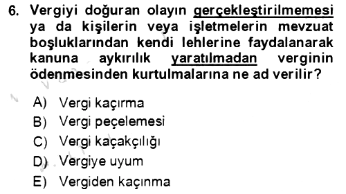 Vergi Planlaması 2021-2022 Ara Sınav - 6. soru