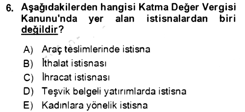 Vergi Planlaması 2021-2022 Dönem Sonu Sınavı - 6. soru