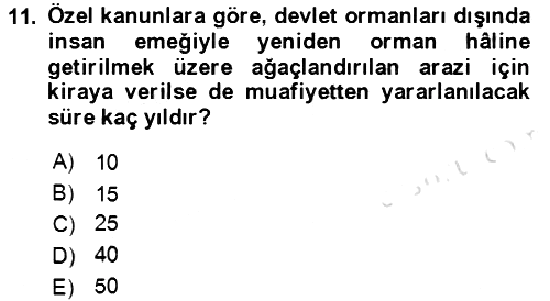 Vergi Planlaması 2021-2022 Dönem Sonu Sınavı - 11. soru