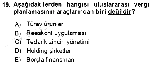 Vergi Planlaması 2021-2022 Dönem Sonu Sınavı - 19. soru