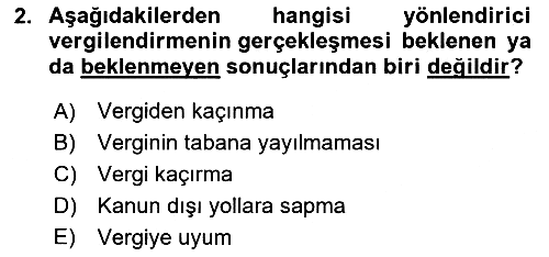 Vergi Planlaması 2024-2025 Dönem Sonu Sınavı - 2. soru