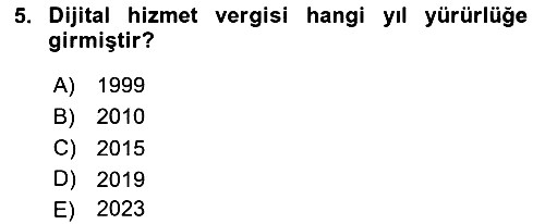 Vergi Planlaması 2025-2026 Dönem Sonu Sınavı - 5. soru