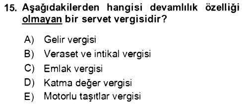 Vergi Planlaması 2020-2021 Yaz Okulu Sınavı - 15. soru
