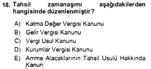 Vergi Planlaması 2020-2021 Yaz Okulu Sınavı - 18. soru