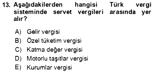 Vergi Planlaması 2021-2022 Yaz Okulu Sınavı - 13. soru
