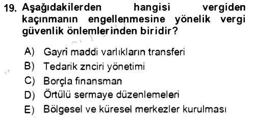 Vergi Planlaması 2021-2022 Yaz Okulu Sınavı - 19. soru