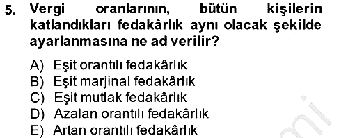 Vergi Teorisi 2012-2013 Ara Sınav - 5. soru