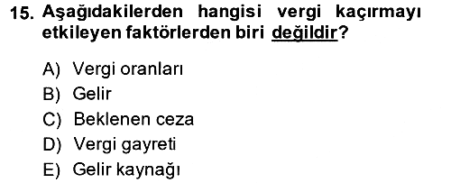 Vergi Teorisi 2013-2014 Ara Sınav - 15. soru