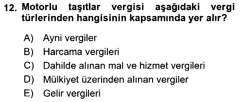 Vergi Teorisi 2024-2025 Ara Sınav - 12. soru