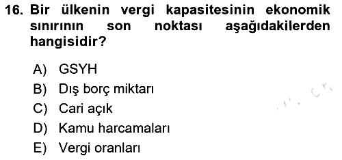 Vergi Teorisi 2024-2025 Ara Sınav - 16. soru