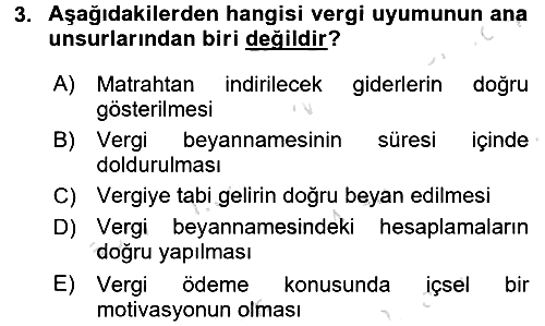 Vergi Teorisi 2015-2016 Dönem Sonu Sınavı - 3. soru