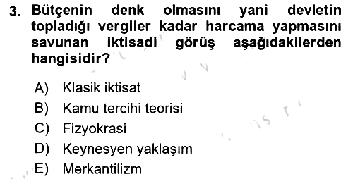 Vergi Teorisi 2025-2026 Dönem Sonu Sınavı - 3. soru