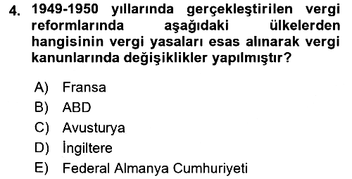 Vergi Usul Hukuku 2015-2016 Ara Sınav - 4. soru