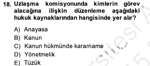 Vergi Usul Hukuku 2014-2015 Dönem Sonu Sınavı - 18. soru