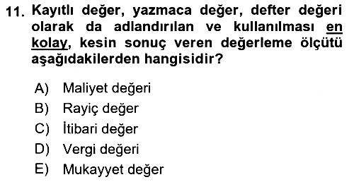 Vergi Usul Hukuku 2023-2024 Dönem Sonu Sınavı - 11. soru