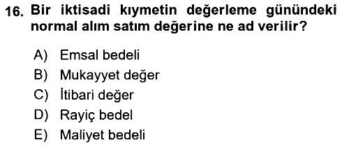 Vergi Usul Hukuku 2022-2023 Yaz Okulu Sınavı - 16. soru