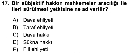 Vergi Yargılaması Hukuku 2016-2017 Ara Sınav - 17. soru