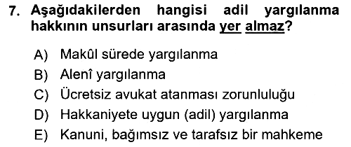 Vergi Yargılaması Hukuku 2025-2026 Ara Sınav - 7. soru