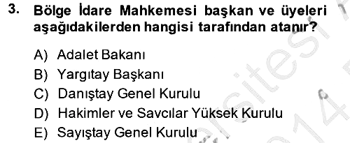 Vergi Yargılaması Hukuku 2013-2014 Dönem Sonu Sınavı - 3. soru