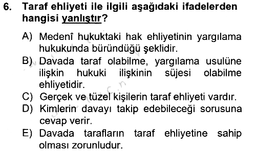 Vergi Yargılaması Hukuku 2013-2014 Tek Ders Sınavı - 6. soru