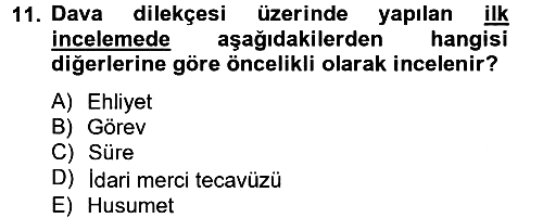 Vergi Yargılaması Hukuku 2013-2014 Tek Ders Sınavı - 11. soru