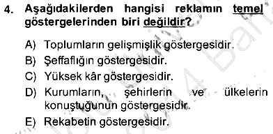 Marka İletişim Kampanyaları 2013-2014 Ara Sınav - 4. soru